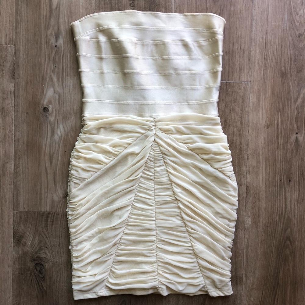 BEBE Champagne Cocktail Dress Mini